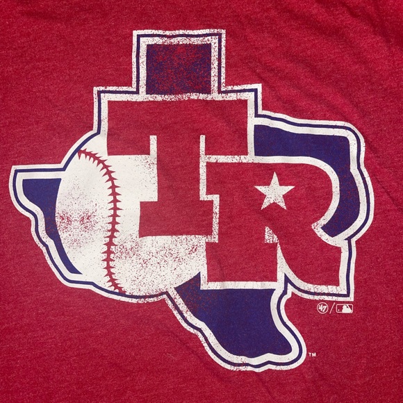 Texas Rangers Baseball Vintage Logo T-Shirt: Adult Medium: American League - Picture 2 of 3
